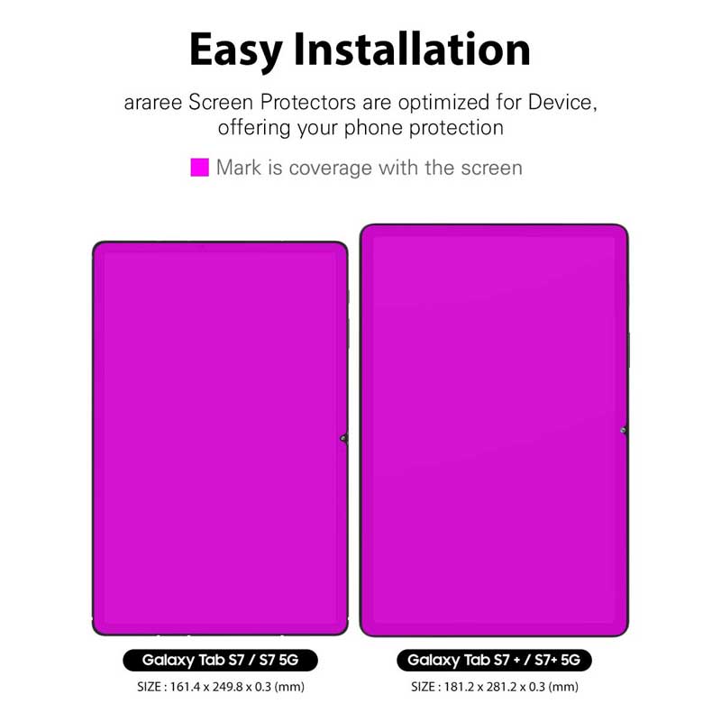 𝗔𝗿𝗮𝗿𝗲𝗲 𝗦𝘂𝗯 𝗖𝗼𝗿𝗲 Samsung Galaxy Tab S7 Plus & S8 Plus Tempered Glass