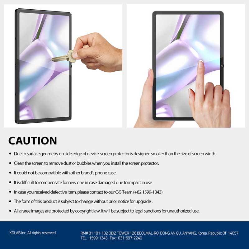 𝗔𝗿𝗮𝗿𝗲𝗲 𝗦𝘂𝗯 𝗖𝗼𝗿𝗲 Samsung Galaxy Tab S7 Plus & S8 Plus Tempered Glass
