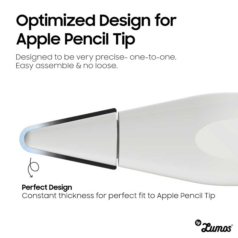 𝗔𝗿𝗮𝗿𝗲𝗲 𝗔-𝗧𝗜𝗣 Cover Clear, White & Black designed for Apple Pencil 1st& 2nd Gen