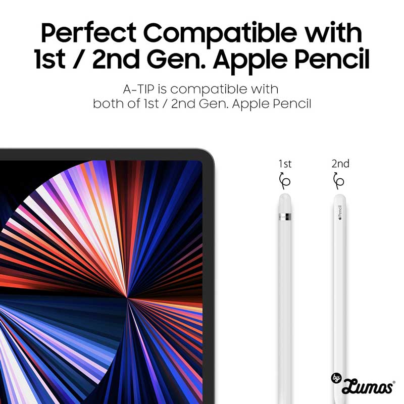 𝗔𝗿𝗮𝗿𝗲𝗲 𝗔-𝗧𝗜𝗣 Cover Clear, White & Black designed for Apple Pencil 1st& 2nd Gen