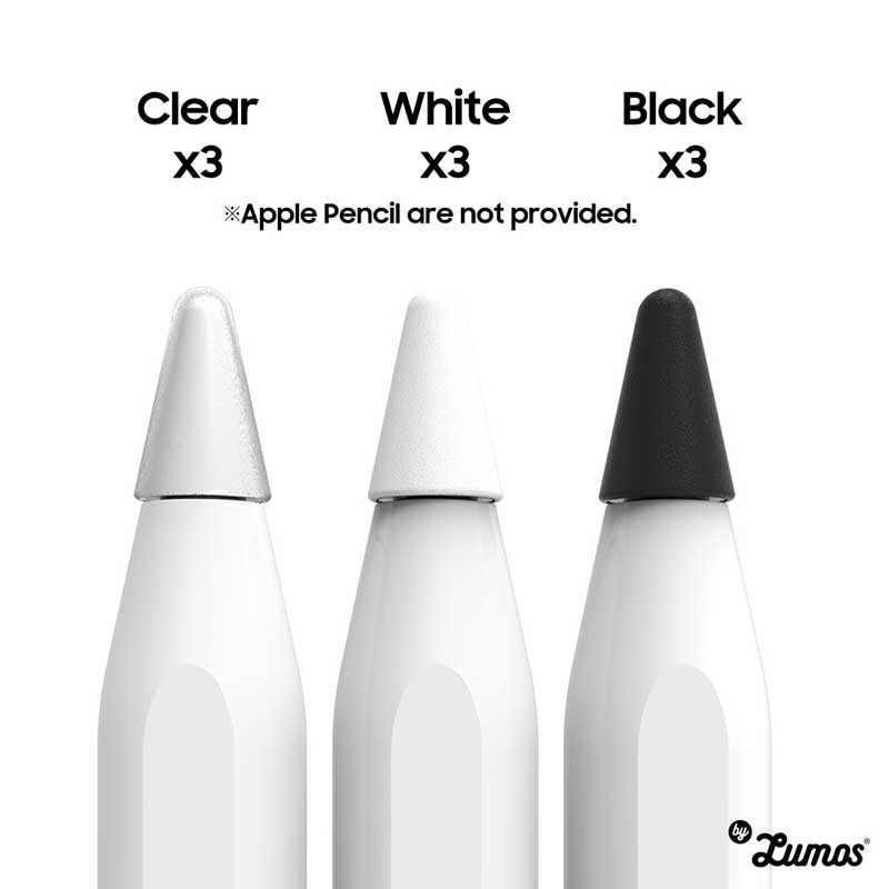𝗔𝗿𝗮𝗿𝗲𝗲 𝗔-𝗧𝗜𝗣 Cover Clear, White & Black designed for Apple Pencil 1st& 2nd Gen