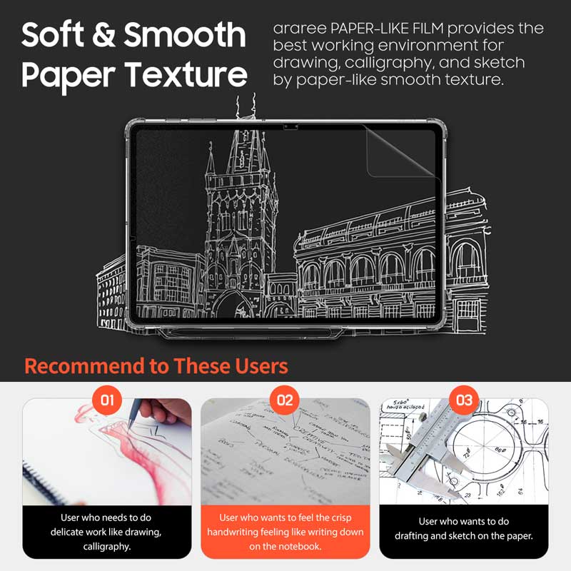 𝗔𝗿𝗮𝗿𝗲𝗲 𝗣𝗮𝗽𝗲𝗿 𝗟𝗶𝗸𝗲 𝗙𝗶𝗹𝗺 Samsung Galaxy Tab S7 Plus & Tab S8 Plus Premium Anti Glare Screen Protector made for SPen