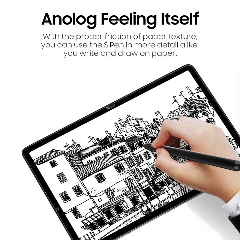 𝗔𝗿𝗮𝗿𝗲𝗲 𝗣𝗮𝗽𝗲𝗿 𝗟𝗶𝗸𝗲 𝗙𝗶𝗹𝗺 Samsung Galaxy Tab S7 Plus & Tab S8 Plus Premium Anti Glare Screen Protector made for SPen