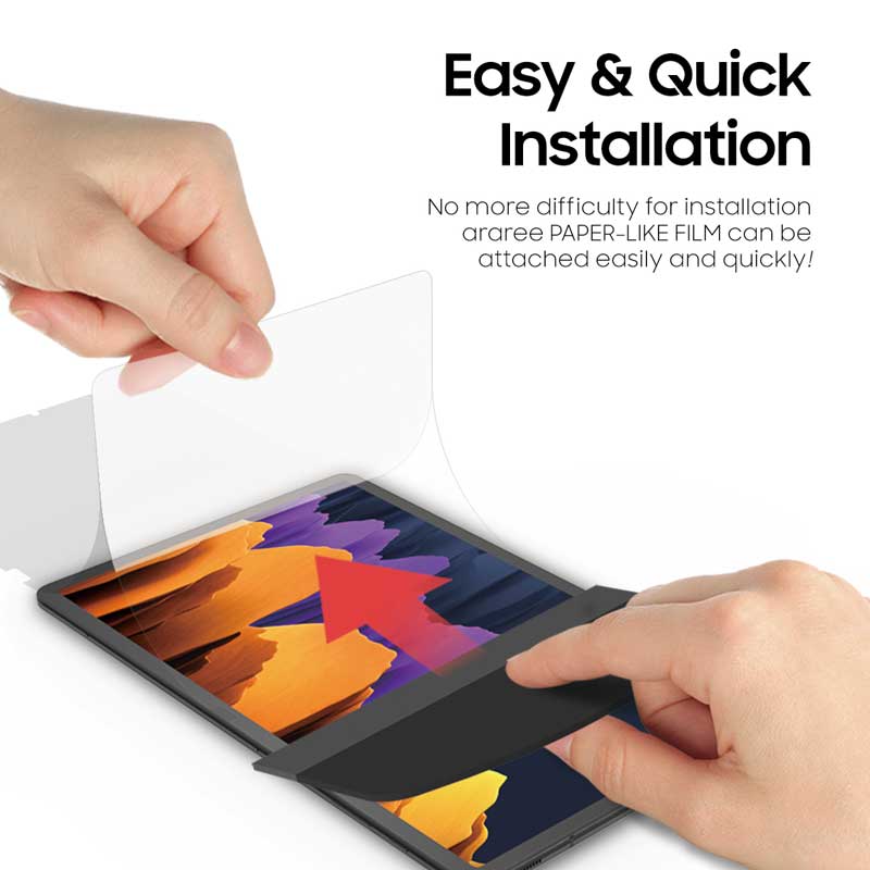 𝗔𝗿𝗮𝗿𝗲𝗲 𝗣𝗮𝗽𝗲𝗿 𝗟𝗶𝗸𝗲 𝗙𝗶𝗹𝗺 Samsung Galaxy Tab S7 Plus & Tab S8 Plus Premium Anti Glare Screen Protector made for SPen