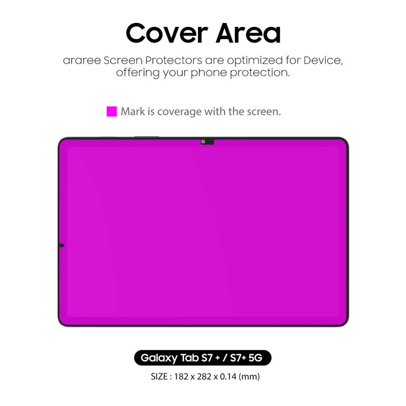 𝗔𝗿𝗮𝗿𝗲𝗲 𝗣𝗮𝗽𝗲𝗿 𝗟𝗶𝗸𝗲 𝗙𝗶𝗹𝗺 Samsung Galaxy Tab S7 Plus & Tab S8 Plus Premium Anti Glare Screen Protector made for SPen