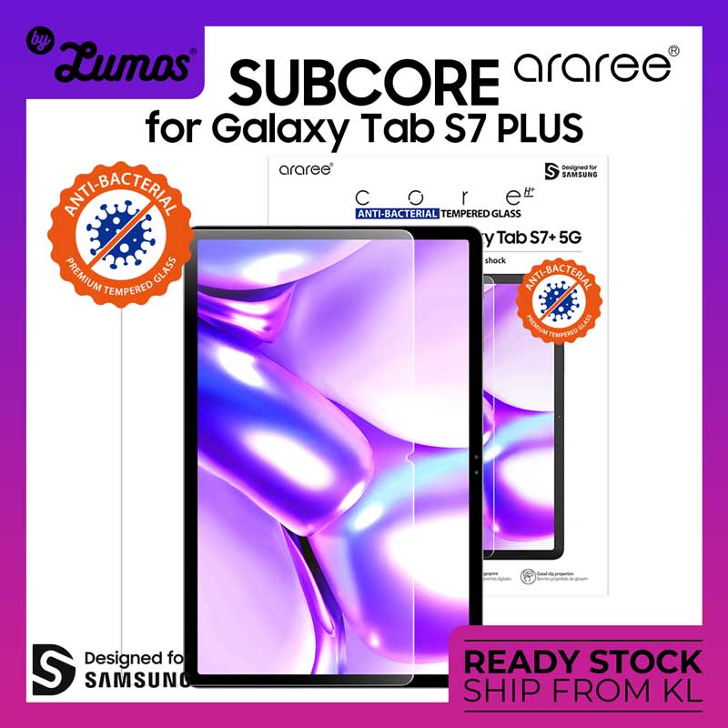 𝗔𝗿𝗮𝗿𝗲𝗲 𝗦𝘂𝗯 𝗖𝗼𝗿𝗲 Samsung Galaxy Tab S7 Plus & S8 Plus Tempered Glass