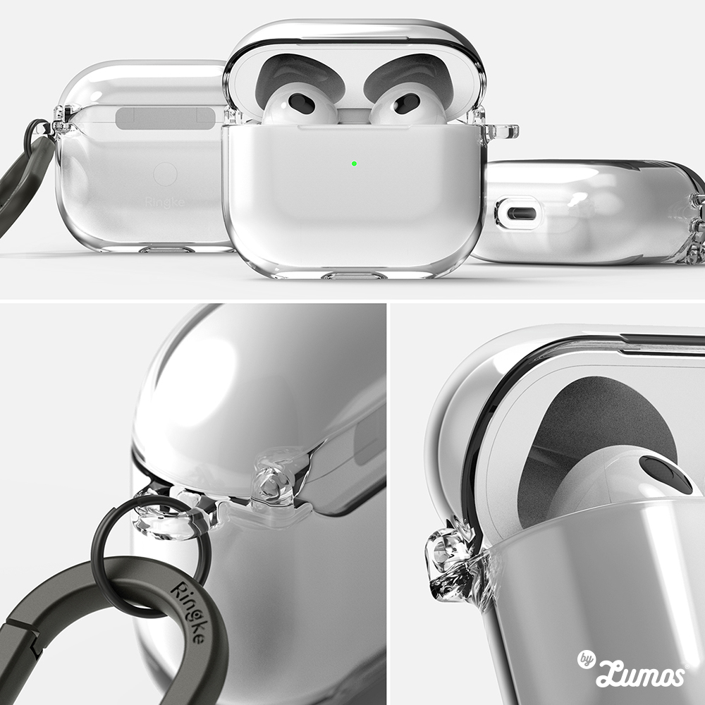 𝗥𝗜𝗡𝗚𝗞𝗘 𝗛𝗶𝗻𝗴𝗲 AirPods 3 Durable Full Transparent Protection Case